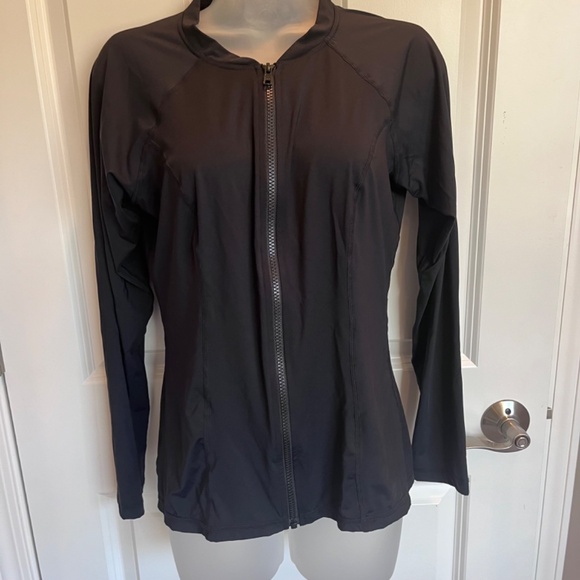 Sea Level Australia essentials long sleeve rash vest - full zip black US 10, NWT - Picture 6 of 12